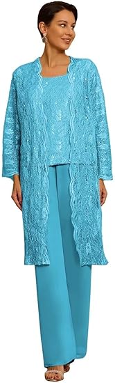 Formal Prom Evening Long Sleeve Mother of The Bride Pantsuits