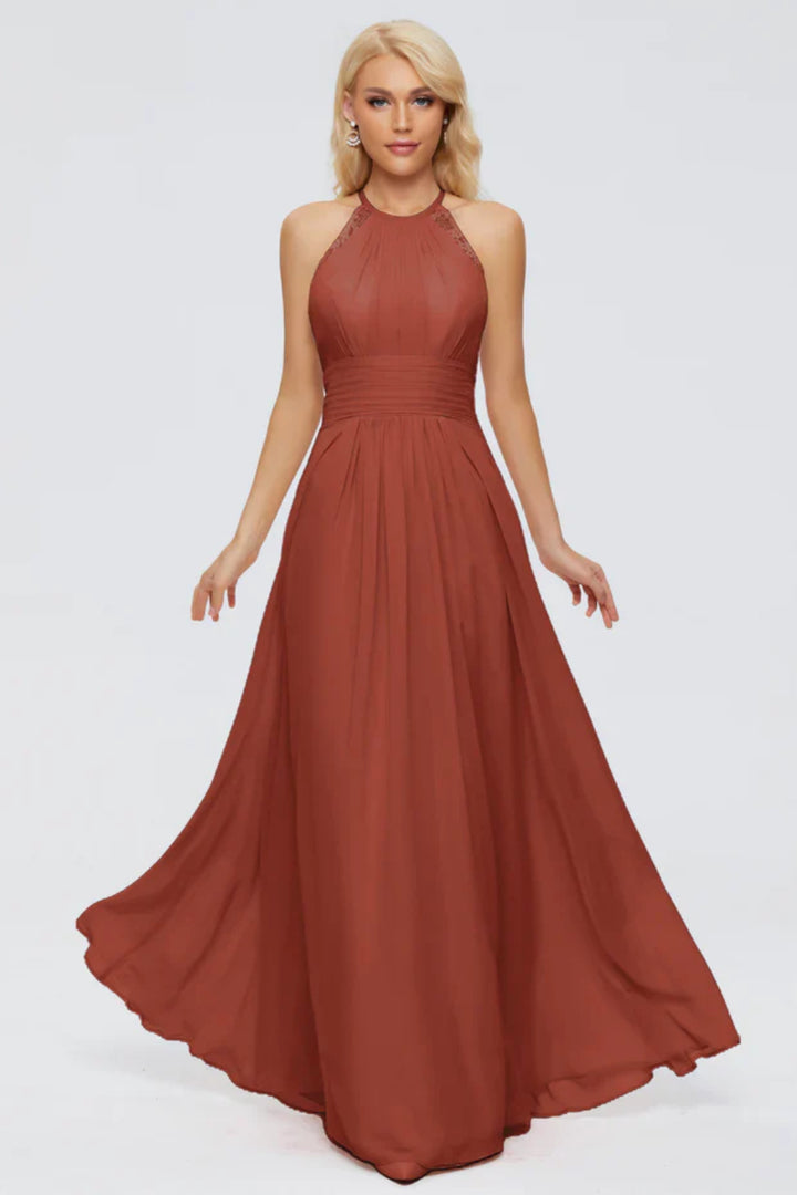 Arya Halter Chiffon Bridesmaid Dresses