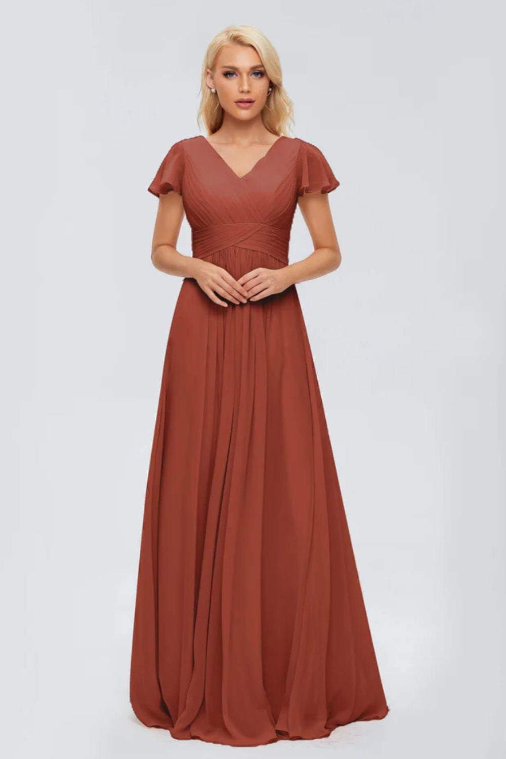 A-line V Neck Mother of the Bride Dresses