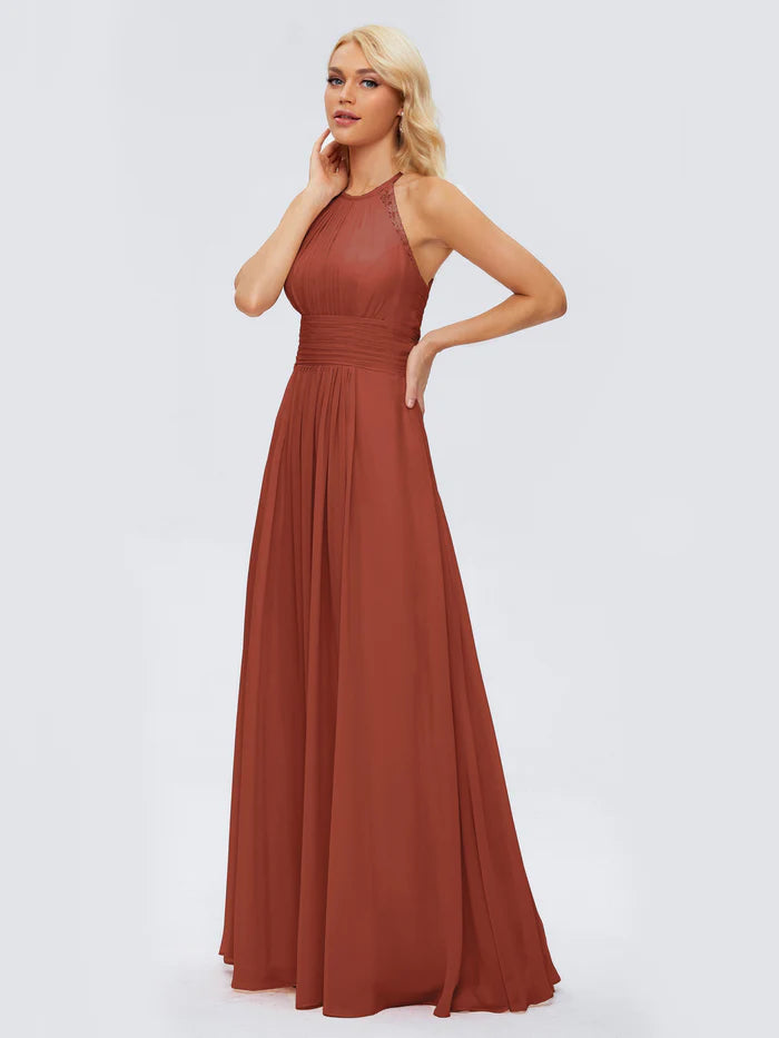 Arya Halter Chiffon Bridesmaid Dresses