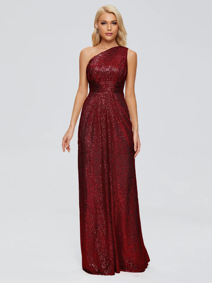 Bailey One Shoulder Sequins Bridesmaid Dress