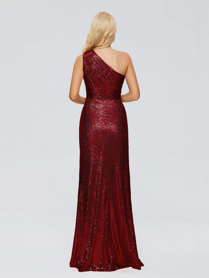 Bailey One Shoulder Sequins Bridesmaid Dress