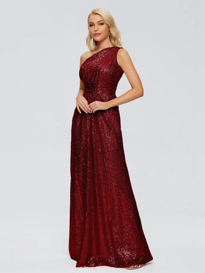 Bailey One Shoulder Sequins Bridesmaid Dress